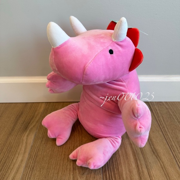 Bright Pink Dinosaur Weighted Plush Throw Pillow - Pillowfort - Picture 5 of 11